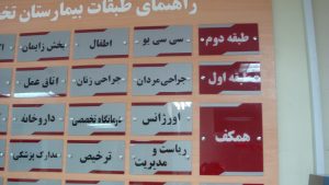 تابلو راهنمای طبقات